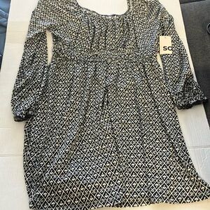 Black and white stretch dress, new with tag